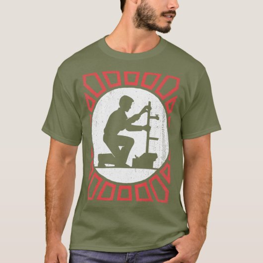 Vintage Plumber Retro T-shirt (Voorkant)