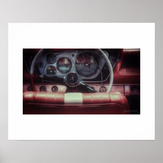 Vintage Plymouth Fury Poster Afdruk (Voorkant)