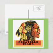 Vintage Pocatello Idaho Briefkaart (Voorkant / Achterkant)