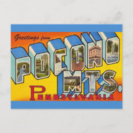 Vintage Pocono Mountains  Briefkaart