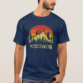 Vintage Poconos Pennsylvania PA Mountains Hiking S T-shirt