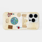 Vintage Poessach Seder koosjer Pesach iPhone Hoesje (Achterkant horizontaal)
