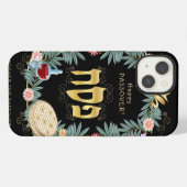 Vintage Poessach Seder koosjer Pesach iPhone Hoesje (Achterkant horizontaal)