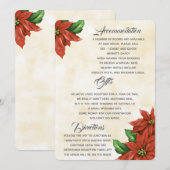 Vintage Poinsettia Extra Informatiekaart Kaart (Voorkant / Achterkant)