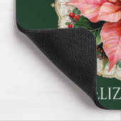 Vintage Poinsettia Floral Muismat (Hoek)