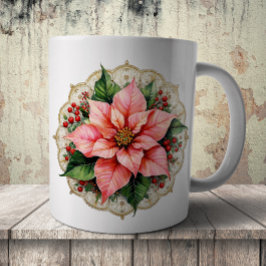 Vintage Poinsettia Kantwerk Onderzetter Koffiemok