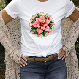 Vintage Poinsettia Kantwerkje T-shirt