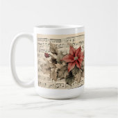 Vintage Poinsettia Koffiemok (Links)