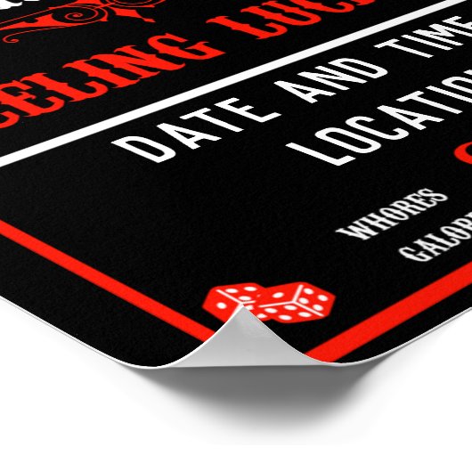 Vintage Poker Night Poster (Hoek)