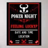 Vintage Poker Night Poster (Voorkant)