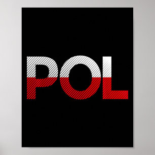 Vintage Polen Vlag Voetbal Sport Vlag Polen Burger Poster