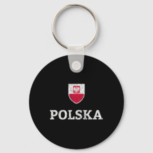 Vintage Polen Voetbalshirt Pools Polska Voetbal Sleutelhanger