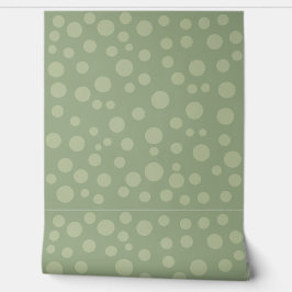 Vintage Polk Stippen en Salie Groene Textuur Behang