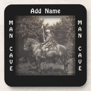 Vintage Polo Paard Foto Man Cave Onderzetter