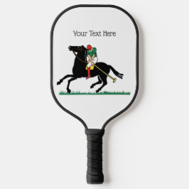 Vintage Polo Speler op Pony Groot Pickleball Paddle