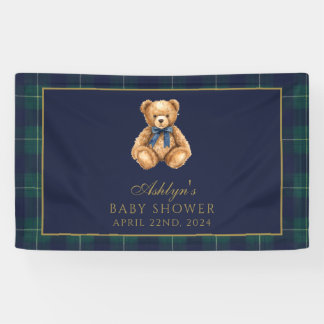 Vintage Polo Teddy Bear Baby Shower Banner