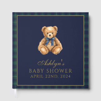 Vintage Polo Teddybeer Baby Shower Gastboek Gastenboek
