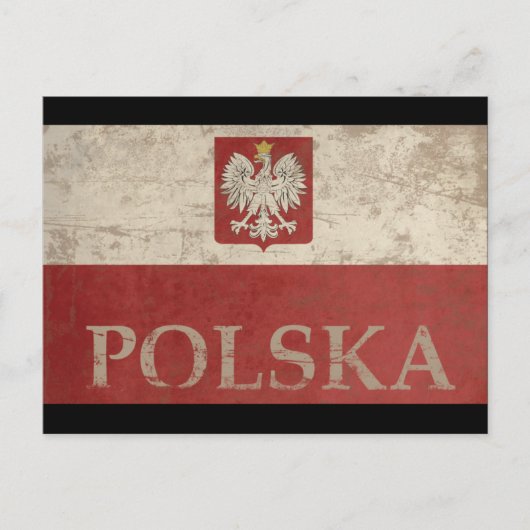 Vintage Polska Briefkaart (Voorkant)