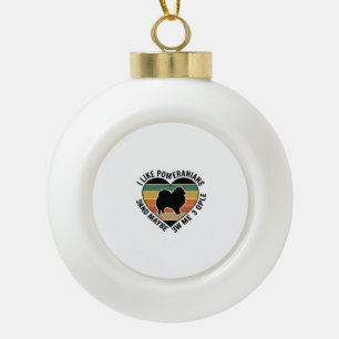 Vintage Pomeranian Hart Citaat Hond Liefhebber Shi Keramische Bal Ornament