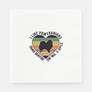 Vintage Pomeranian Hart Citaat Hond Liefhebber Shi Servet