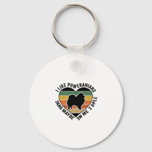 Vintage Pomeranian Hart Citaat Hond Liefhebber Shi Sleutelhanger