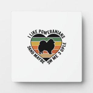 Vintage Pomeranian Hart Quote Hond Liefhebber Shir Fotoplaat