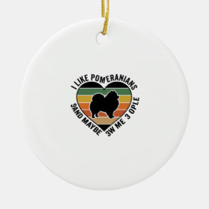 Vintage Pomeranian Hart Quote Hond Liefhebber Shir Keramisch Ornament
