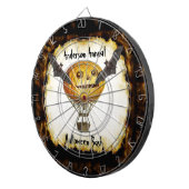 Vintage pompoenballonvaarding, halloween, Man en k Dartbord (Voorkant Rechts)