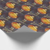 Vintage pompoenen kind met betonstaal cadeaupapier (Hoek)