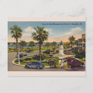 Vintage Ponce de Leon Monument Florida Briefkaart