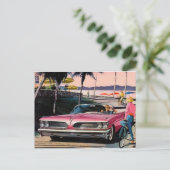 Vintage Pontiac Ad Briefkaart (Staand voorkant)