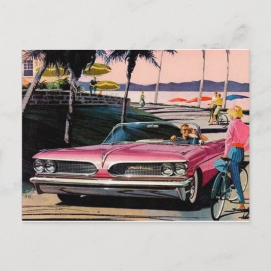 Vintage Pontiac Ad Briefkaart (Voorkant)