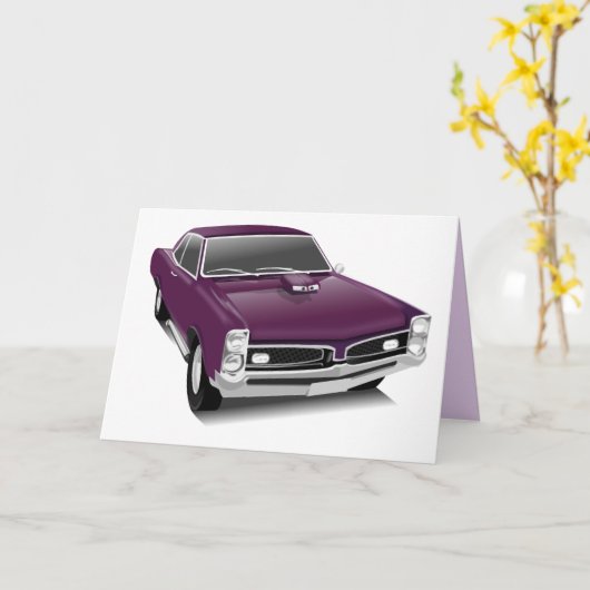 vintage Pontiac gtowenskaart Kaart (Gele Bloem)