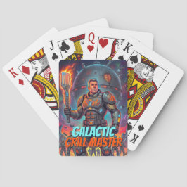Vintage Pop Art Comic Astronaut Ruimterestaurant B Pokerkaarten