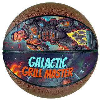 Vintage Pop Art Sci Fi Ruimtevaarder Ruimte BBQ Basketbal