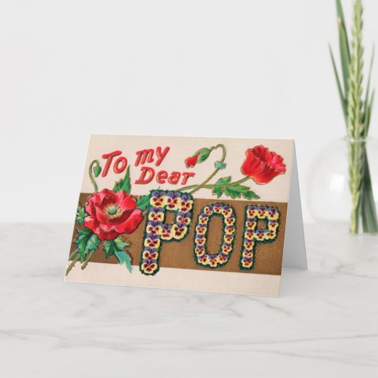 Vintage Pop Vaderdag Wenskaart Kaart (Voorkant)