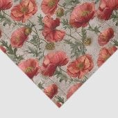 Vintage Poppies Decoupage Tissuepapier (Detail)