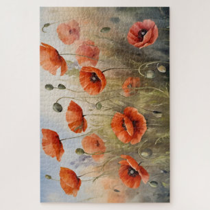 Vintage Poppies Oil Painting Timeless Floral Legpuzzel