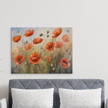 Vintage Poppies Oil Painting Timeless Floral