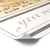 Vintage Porcupine Poster (Hoek)