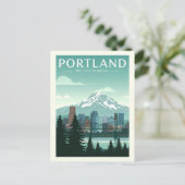 Vintage Portland Briefkaart (Staand voorkant)