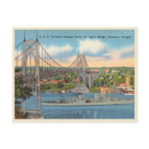 Vintage Portland Oregon bij. John's Bridge
