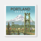 Vintage Portland Oregon Magneet (Voorkant)