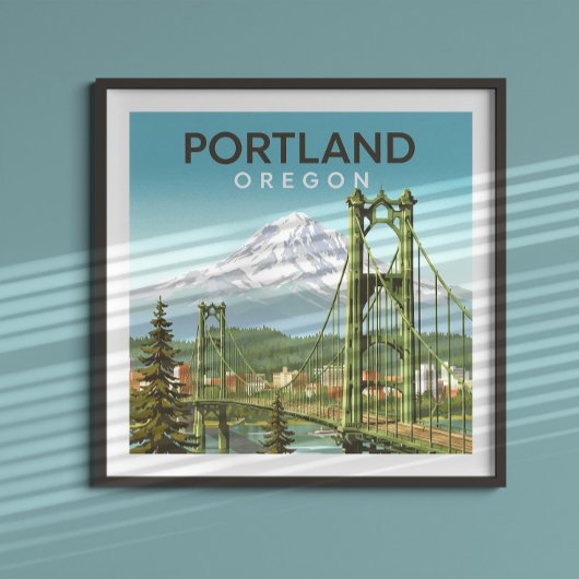 Vintage Portland Oregon Poster