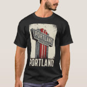 Vintage Portland Oregon T-Shirt - Iconic White Sta (Voorkant)