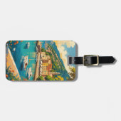 Vintage Portofino Genova Italy Bagagelabel (Voorkant horizontaal)