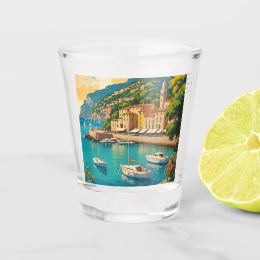 Vintage Portofino Genova Italy Shot Glas (Voorkant)