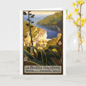 Vintage Portofino Italië Kaart (Gele Bloem)