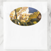 Vintage Portofino Italië Ovale Sticker (Tas)