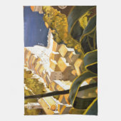 Vintage Portofino Italië Theedoek (Verticaal)